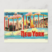 Long Island Retro Postkarte (Vorderseite)