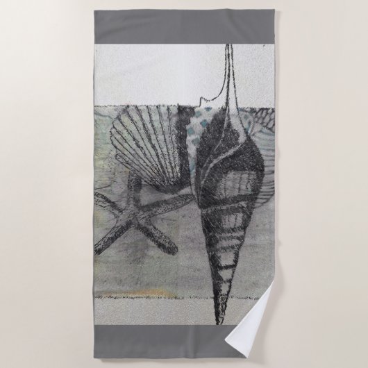 Long Island Seashells Strandtuch (Vorderseite)