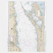 Long Island Sound Eastern Part Nautic Chart Fleecedecke (Vorderseite)