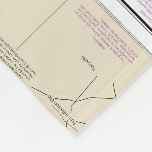 Long Island Sound Eastern Part Nautic Chart Fleecedecke (Ecke)