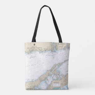 Long Island Sound Eastern Part Nautic Chart Tasche