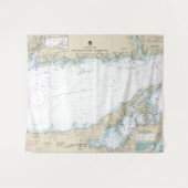 Long Island Sound Eastern Part Nautic Chart Wandteppich (Vorderseite (Horizontal))