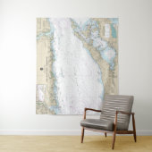 Long Island Sound Eastern Part Nautic Chart Wandteppich (Beispiel)