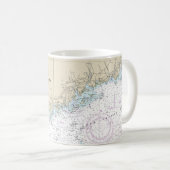 Long Island Sound Western Teil Nautic Chart Kaffeetasse (VorderseiteRechts)