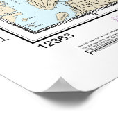 Long Island Sound Western Teil Nautic Chart Poster (Ecke)