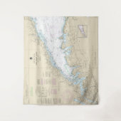 Long Island Sound Western Teil Nautic Chart Wandteppich (Vorderseite)