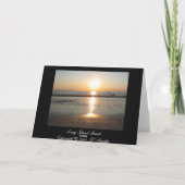 Long Island Sunset Grußkarte Karte (Rückseite)