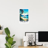 Long Island The Bahamas Travel Print Poster (Heimbüro)