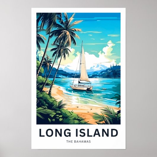 Long Island The Bahamas Travel Print Poster (Vorne)
