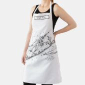 Long Island The Hamptons Map Black Schürze (InSitu)