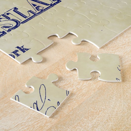 Long Island The Hamptons Map Distressed Puzzle (Seite)