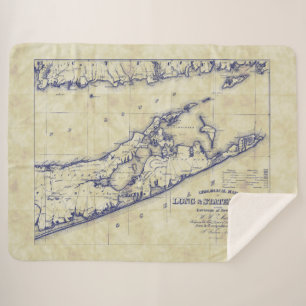 Long Island The Hamptons Map Distressed Sherpadecke