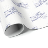 Long Island The Hamptons Map Geschenkpapier (Rolleneckpunkt)