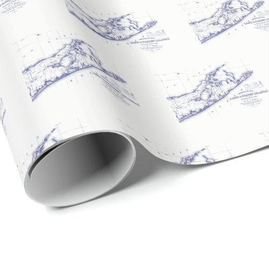 Long Island The Hamptons Map Geschenkpapier (Rolleneckpunkt)