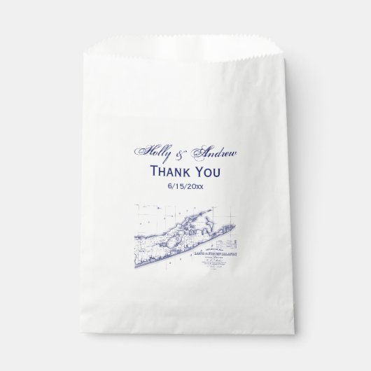Long Island The Hamptons Map Geschenktütchen (Vorderseite)