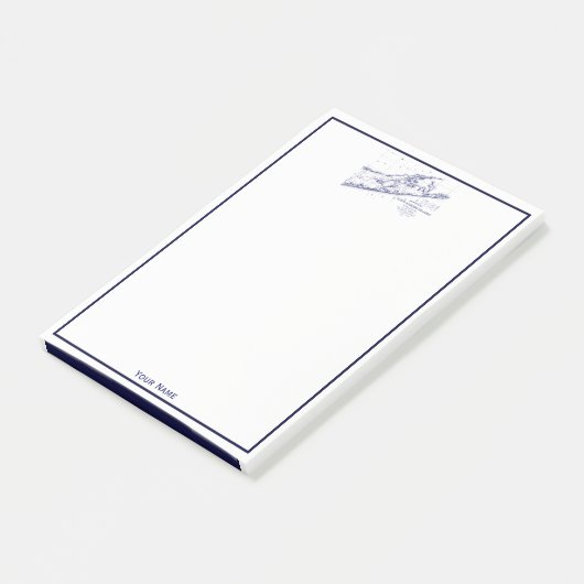 Long Island The Hamptons Map Post-it Klebezettel (angewinkelt)