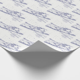 Long Island The Hamptons Map VC 2 Geschenkpapier