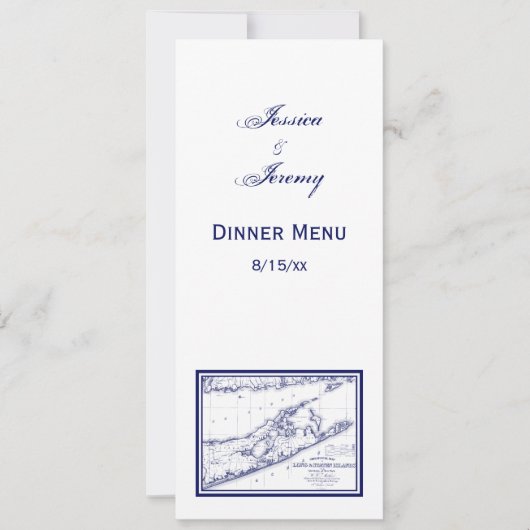 Long Island The Hamptons Map VC Einladung (Vorderseite)