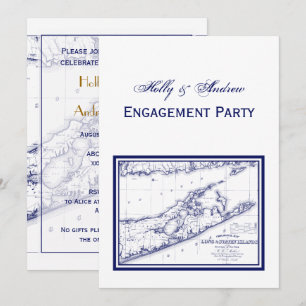 Long Island The Hamptons Map VC Einladung