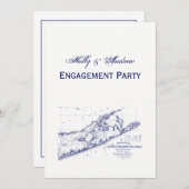 Long Island The Hamptons Map VC Einladung (Vorne/Hinten)