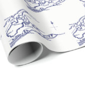 Long Island The Hamptons Map VC Geschenkpapier (Rolleneckpunkt)