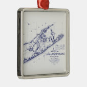 Long Island The Hamptons Map VC Ornament Aus Metall (Rechts)