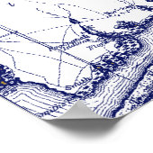 Long Island The Hamptons Map VC Poster (Ecke)