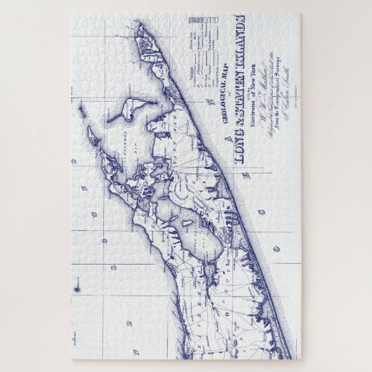 Long Island The Hamptons Map VC Puzzle (Vertikal)
