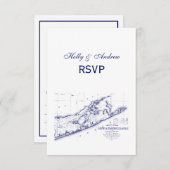 Long Island The Hamptons Map VC UAWG RSVP Karte (Vorne/Hinten)