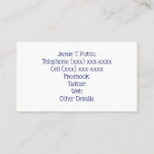 Long Island The Hamptons Map VC Visitenkarte (Rückseite)