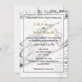 Long Island The Hamptons Map VC Wedding Black Einladung (Rückseite)