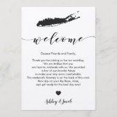 Long Island Wedding Welcome Letter & Itinerary Programm (Vorderseite)