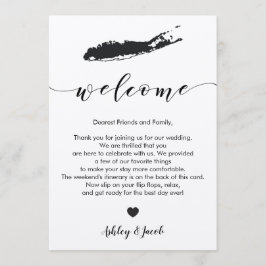 Long Island Wedding Welcome Letter & Itinerary Programm