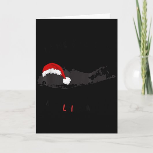 Long Island Weihnachten - Long Island Karte mit Sa (Vorderseite)