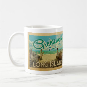 Long- Islandstrand-Vintage Reise Kaffeetasse