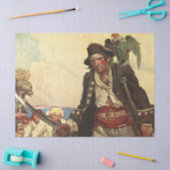 "Long John Silver" Pirate Art von Louis Rhead Seidenpapier (Basteln)