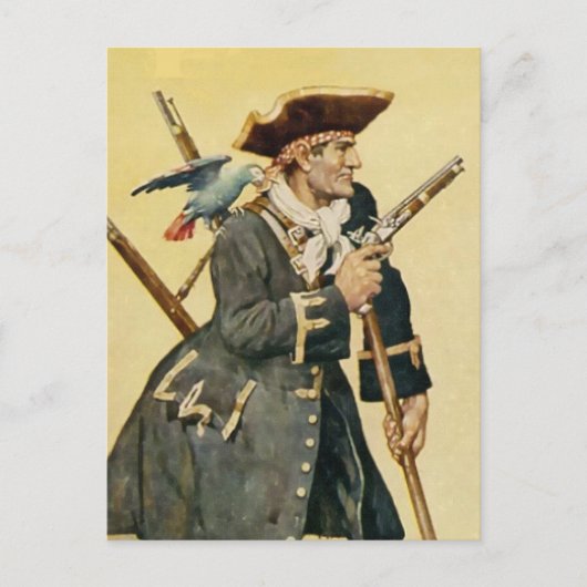 "Long John Silver" von "Treasure Island" Postkarte (Vorderseite)