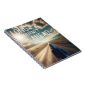 Long Journey Ahead Spiral Foto Notebook Notizblock (Rechte Seite)