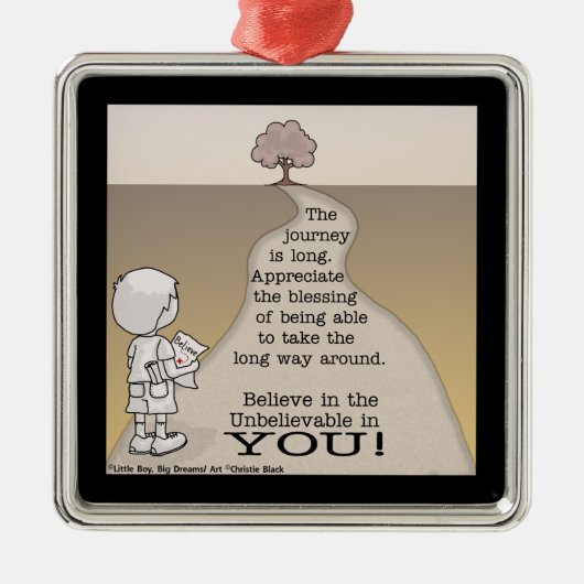 Long Journey Silbernes Ornament (Vorne)