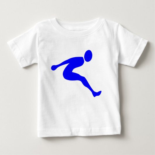 Long Jump - Blau Baby T-shirt (Vorderseite)
