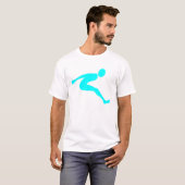 Long Jump - Cyan T-Shirt (Vorne ganz)