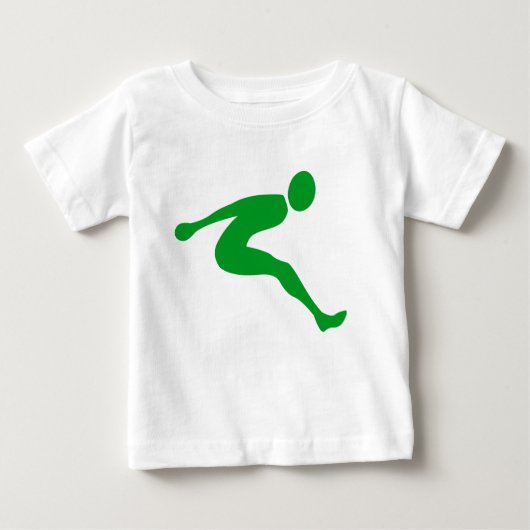 Long Jump, grün Baby T-shirt (Vorderseite)