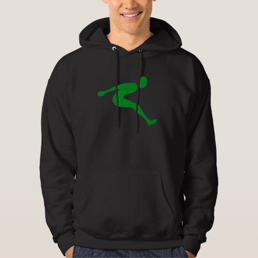 Long Jump, grün Hoodie (Vorderseite)