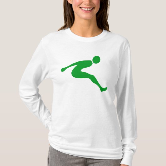 Long Jump, grün T-Shirt (Vorderseite)