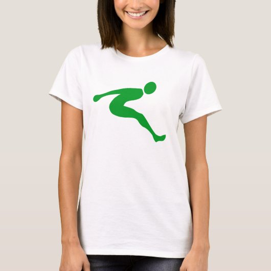 Long Jump, grün T-Shirt (Vorderseite)