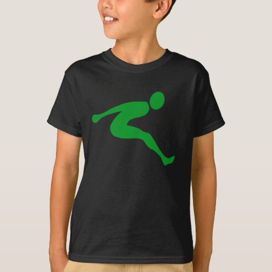 Long Jump, grün T-Shirt (Vorderseite)
