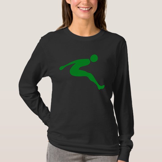 Long Jump, grün T-Shirt (Vorderseite)