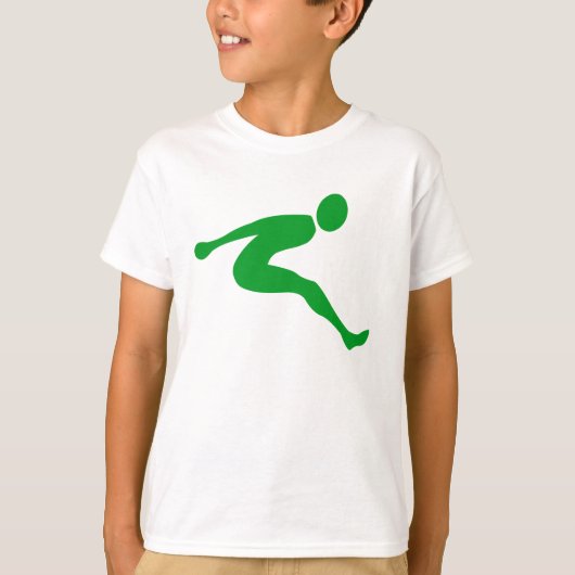 Long Jump, grün T-Shirt (Vorderseite)