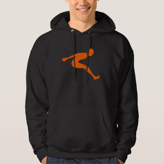 Long Jump - Orange Hoodie (Vorderseite)