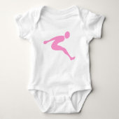 Long Jump - Pink Baby Strampler (Vorderseite)